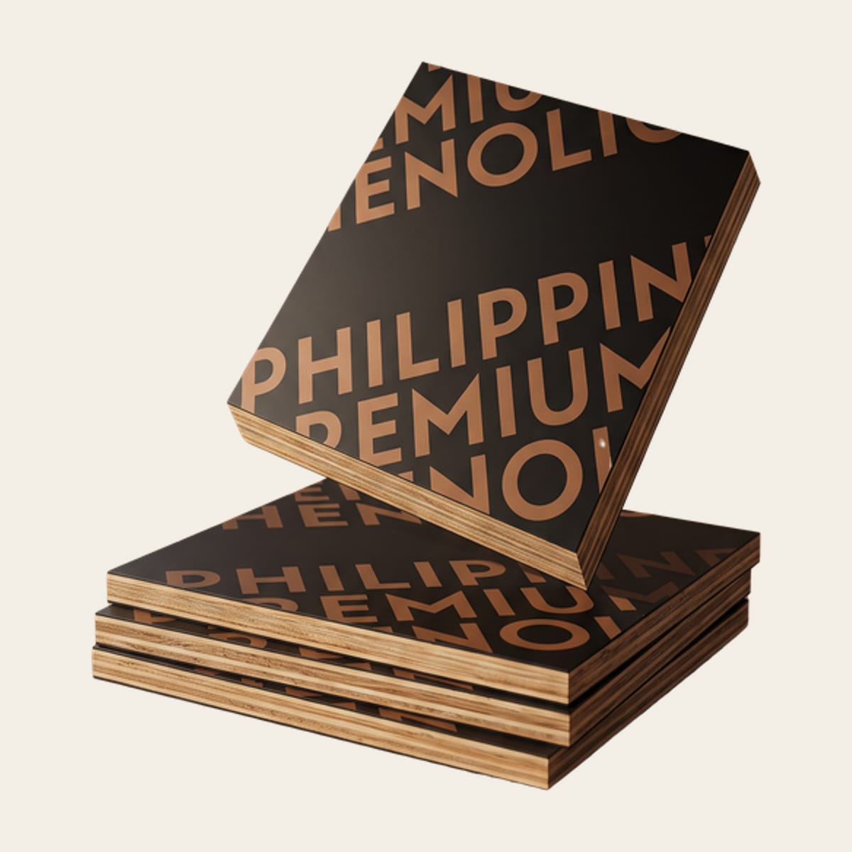 Stack of NuForm phenolic faced bamboo formwork boards